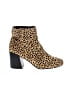 Unbranded Animal Print Gold Tan Ankle Boots Size 10 - photo 1