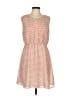 Esley 100% Polyester Polka Dots Tan Casual Dress Size L - photo 1