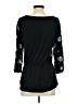 Deletta 100% Rayon Black 3/4 Sleeve Blouse Size S - photo 2