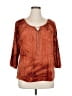 DressBarn Brown Orange 3/4 Sleeve Blouse Size XL (petite) - photo 1