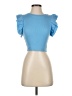 Zara Blue Short Sleeve Top Size S - photo 1