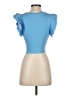 Zara Blue Short Sleeve Top Size S - photo 2