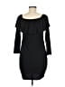 Veronica M. Solid Black Cocktail Dress Size M - photo 2