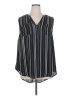 Torrid 100% Polyester Stripes Black Sleeveless Blouse Size 1X Plus (1) - photo 1