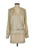 Drew 100% Polyester Polka Dots Ivory Long Sleeve Blouse Size XS - photo 1
