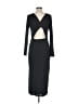 Unbranded Solid Black Casual Dress Size 6 - photo 2