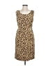 Assorted Brands Animal Print Tan Cocktail Dress Size 8 - photo 1