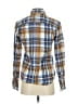 George 100% Cotton Plaid Blue Long Sleeve Button-Down Shirt Size XS - photo 2