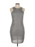 Topshop Metallic Gray Cocktail Dress Size 10 - photo 1