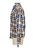 George 100% Cotton Plaid Blue Long Sleeve Button-Down Shirt Size XS - photo 5