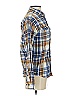 George 100% Cotton Plaid Blue Long Sleeve Button-Down Shirt Size XS - photo 4