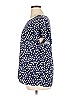 Como Black 100% Rayon Stars Blue Short Sleeve Blouse Size 1X - photo 5