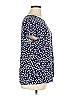 Como Black 100% Rayon Stars Blue Short Sleeve Blouse Size 1X - photo 4