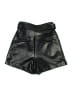 Topshop 100% Polyurethane Metallic Black Shorts Size 2 - photo 2