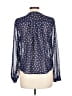 Pearl 100% Polyester Polka Dots Blue Long Sleeve Blouse Size L - photo 2