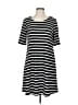 AGB Stripes Black Casual Dress Size L - photo 1