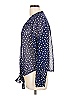 Pearl 100% Polyester Polka Dots Blue Long Sleeve Blouse Size L - photo 5