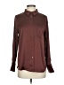Aqua Solid Burgundy Long Sleeve Blouse Size S - photo 1