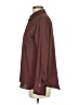 Aqua Solid Burgundy Long Sleeve Blouse Size S - photo 5