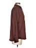 Aqua Solid Burgundy Long Sleeve Blouse Size S - photo 4