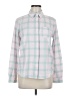 Title Nine Checkered-gingham Green Long Sleeve Blouse Size XS - photo 1