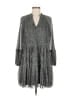 1.State Metallic Gray Casual Dress Size M - photo 1