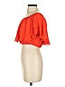 backSTAGE 100% Viscose Orange Short Sleeve Blouse Size XS - photo 5