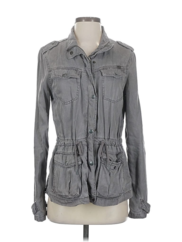 Pre-owned Max Jeans Denim Jacket In Gray