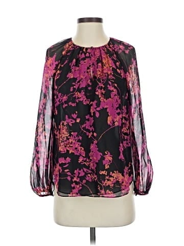 Diane von Furstenberg Long Sleeve Silk Top (view 1)
