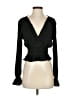 Leith 100% Polyester Black Long Sleeve Blouse Size S - photo 1