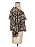 Hibluco 100% Polyester Brown 3/4 Sleeve Blouse Size S - photo 4