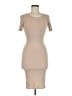 Ambiance Solid Tan Cocktail Dress Size M - photo 1