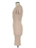 Ambiance Solid Tan Cocktail Dress Size M - photo 5