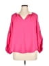Shein Curve Pink 3/4 Sleeve Blouse Size 14 Plus (1) - photo 1