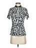 Tail Animal Print Silver Short Sleeve Blouse Size XS - photo 1
