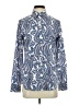 Banana Republic 100% Polyester Paisley Blue Long Sleeve Button-Down Shirt Size XS - photo 1