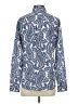 Banana Republic 100% Polyester Paisley Blue Long Sleeve Button-Down Shirt Size XS - photo 2