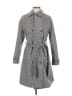 Nasty Gal Inc. 100% Polyester Gray Trenchcoat Size 6 - photo 1