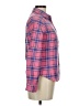 MAX 100% Cotton Plaid Pink Long Sleeve Button-Down Shirt Size M - photo 4