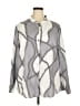 Shein Curve 100% Polyester Print Silver Long Sleeve Blouse Size 18 Plus (3) - photo 1