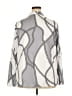 Shein Curve 100% Polyester Print Silver Long Sleeve Blouse Size 18 Plus (3) - photo 2