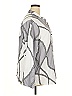 Shein Curve 100% Polyester Print Silver Long Sleeve Blouse Size 18 Plus (3) - photo 4