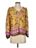 Current Air 100% Polyester Yellow 3/4 Sleeve Blouse Size XS - photo 1