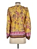 Current Air 100% Polyester Yellow 3/4 Sleeve Blouse Size XS - photo 2