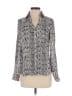 Express 100% Polyester Animal Print Silver Long Sleeve Blouse Size XS - photo 1