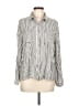 Love Tree 100% Rayon Stripes Ivory Long Sleeve Button-Down Shirt Size L - photo 1