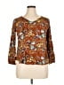 Papermoon 100% Rayon Brown 3/4 Sleeve Blouse Size XL - photo 1