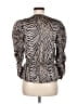 Caballero Animal Print Silver 3/4 Sleeve Blouse Size M - photo 2