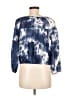 Line & Dot Blue 3/4 Sleeve Blouse Size M - photo 2