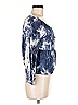 Line & Dot Blue 3/4 Sleeve Blouse Size M - photo 4
